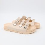 ⁦شبشب ستاتي كاجوال للنساء لون بيج⁩ - الصورة ⁦5⁩