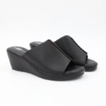 ⁦كندرة ستاتية مريحة نعل مرتفع لون أسود⁩ - الصورة ⁦2⁩