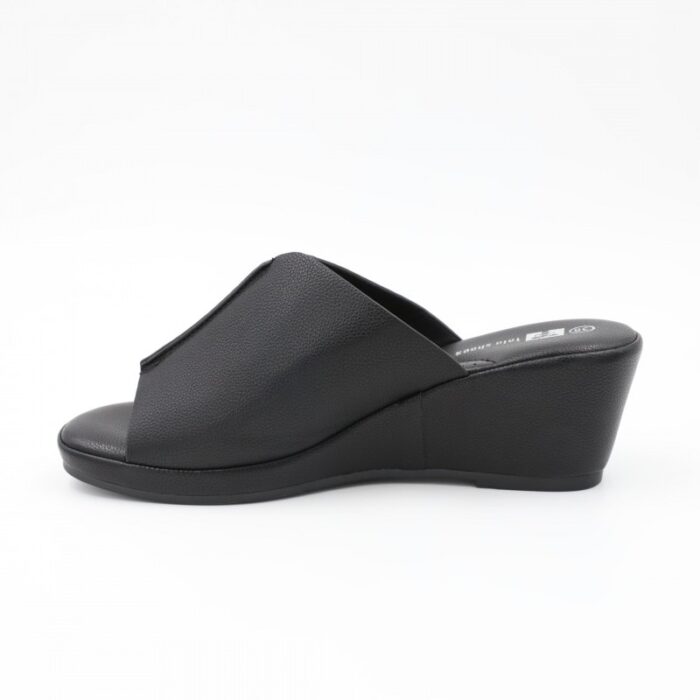 ⁦كندرة ستاتية مريحة نعل مرتفع لون أسود⁩ - الصورة ⁦6⁩