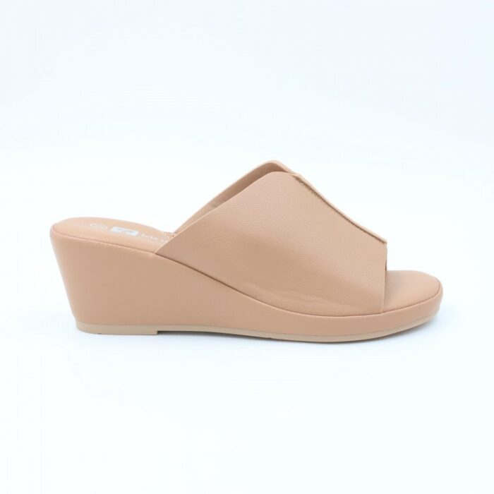 ⁦كندرة ستاتية مريحة نعل مرتفع لون بيج⁩ - الصورة ⁦5⁩