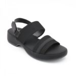 ⁦صندل ستاتي لون أسود⁩ - الصورة ⁦2⁩