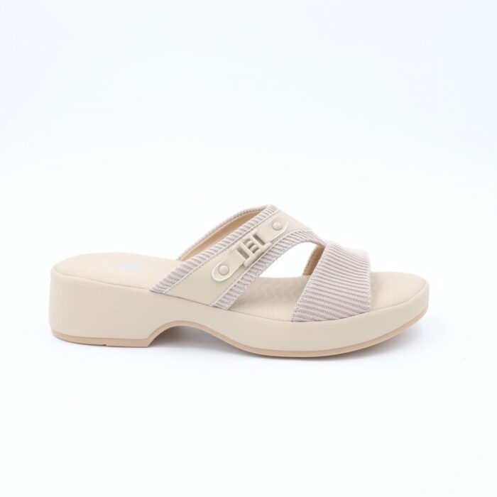 ⁦كندرة ستاتية مريحة نعل مرتفع لون بيج⁩ - الصورة ⁦4⁩