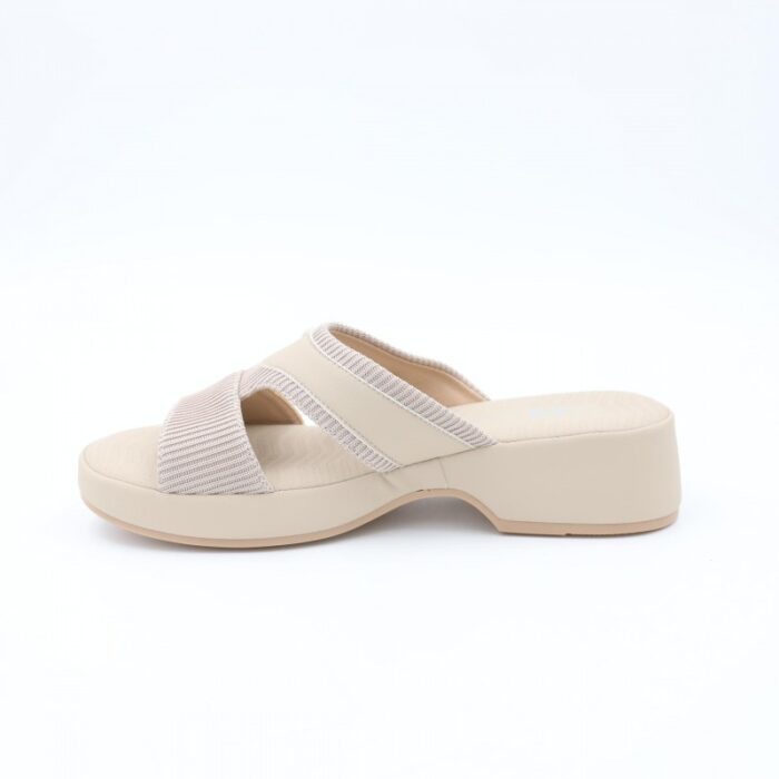 ⁦كندرة ستاتية مريحة نعل مرتفع لون بيج⁩ - الصورة ⁦5⁩