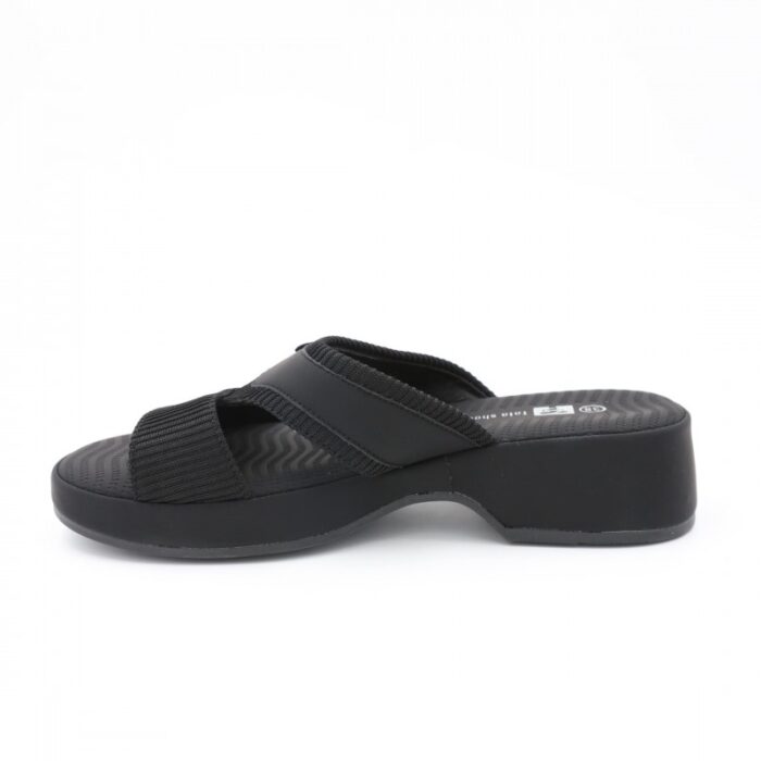 ⁦كندرة ستاتية مريحة نعل مرتفع لون أسود⁩ - الصورة ⁦5⁩