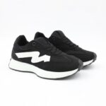 بوت رياضي ستاتي لون أبيض وأسود