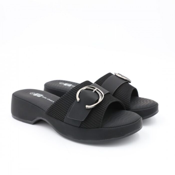 ⁦شبشب ستاتي للنساء لون اسود⁩ - الصورة ⁦5⁩