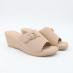 شبشب ستاتي للنساء لون كاكي