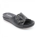 ⁦كندرة ستاتي جلد للنساء لون أسود⁩ - الصورة ⁦3⁩