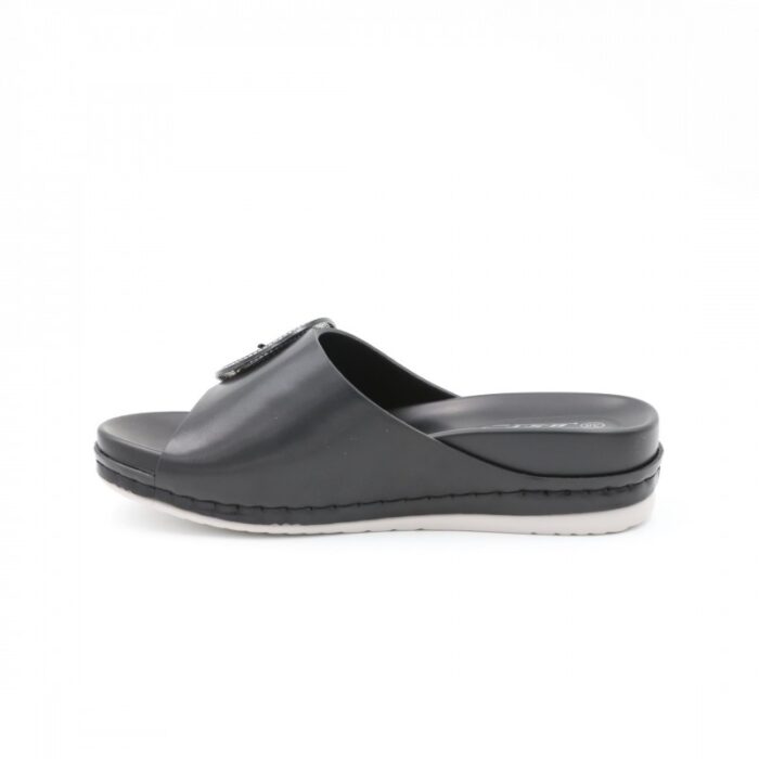 ⁦كندرة ستاتي جلد للنساء لون أسود⁩ - الصورة ⁦5⁩