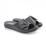 ⁦كندرة ستاتي جلد للنساء لون أسود⁩ - الصورة ⁦7⁩