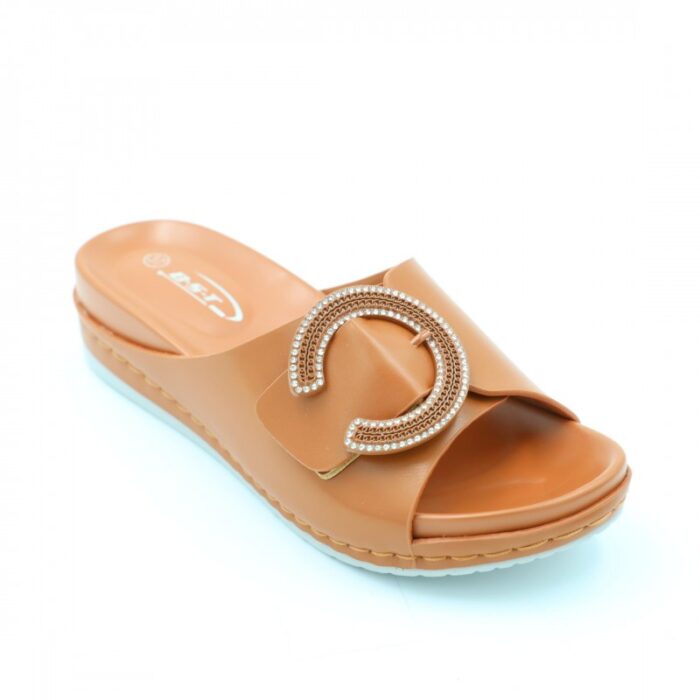 ⁦كندرة ستاتي جلد للنساء لون عسلي⁩ - الصورة ⁦5⁩