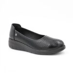 ⁦كندرة ستاتي جلد للنساء لون أسود⁩ - الصورة ⁦2⁩