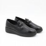 ⁦كندرة ستاتي جلد للنساء لون أسود⁩ - الصورة ⁦2⁩