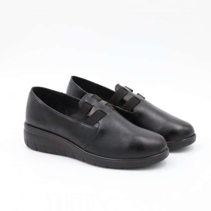 ⁦كندرة ستاتي جلد للنساء لون أسود⁩ - الصورة ⁦2⁩