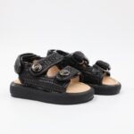 صندل بناتي للاطفال لون أسود