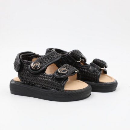 صندل بناتي للاطفال لون أسود