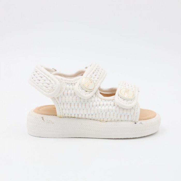 ⁦صندل بناتي للاطفال لون أبيض⁩ - الصورة ⁦2⁩