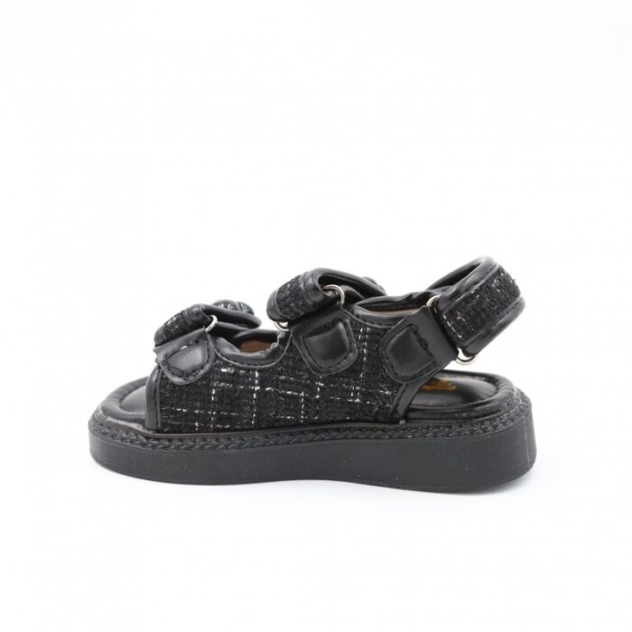 ⁦صندل بناتي للاطفال لون أسود⁩ - الصورة ⁦4⁩