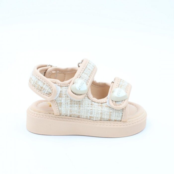 ⁦صندل بناتي للاطفال لون بيج⁩ - الصورة ⁦3⁩