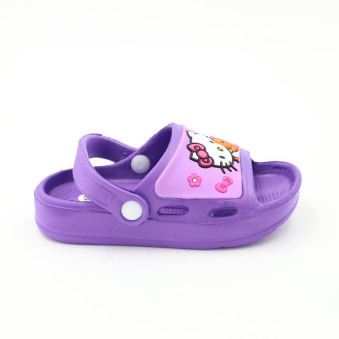 ⁦حذاء بتصميم هالو كيتي للأطفال لون بنفسجي⁩ - الصورة ⁦4⁩