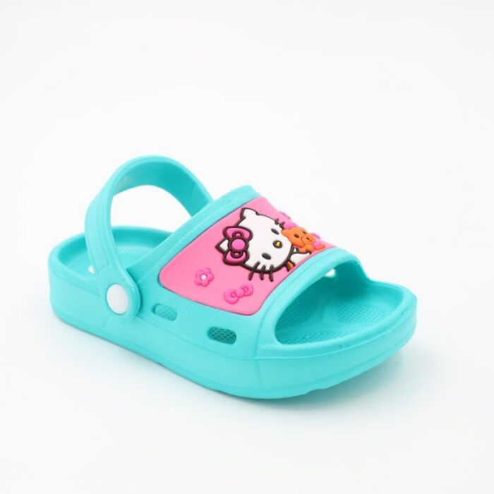 ⁦حذاء بتصميم هالو كيتي للأطفال لون تركواز اخضر⁩ - الصورة ⁦3⁩