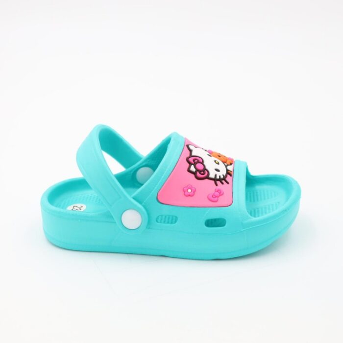 ⁦حذاء بتصميم هالو كيتي للأطفال لون تركواز اخضر⁩ - الصورة ⁦4⁩