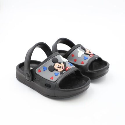 حذاء بتصميم ميكي ماوس للأطفال لون أسود