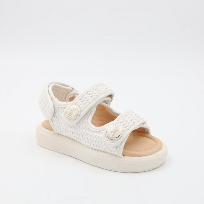 ⁦صندل بناتي للاطفال لون أبيض⁩ - الصورة ⁦2⁩