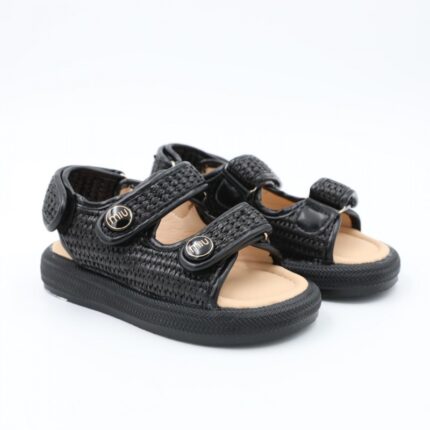 صندل بناتي للاطفال لون أسود