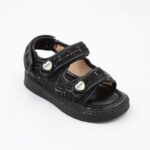 ⁦صندل بناتي بشريط لاصق للاطفال لون أسود⁩ - الصورة ⁦7⁩