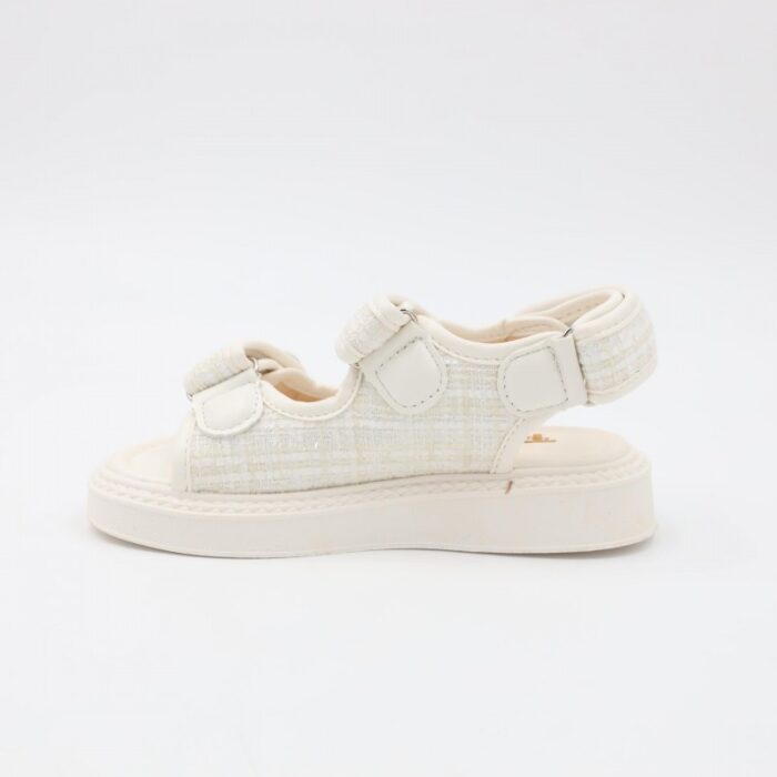 ⁦صندل بناتي بشريط لاصق للاطفال لون أبيض⁩ - الصورة ⁦5⁩