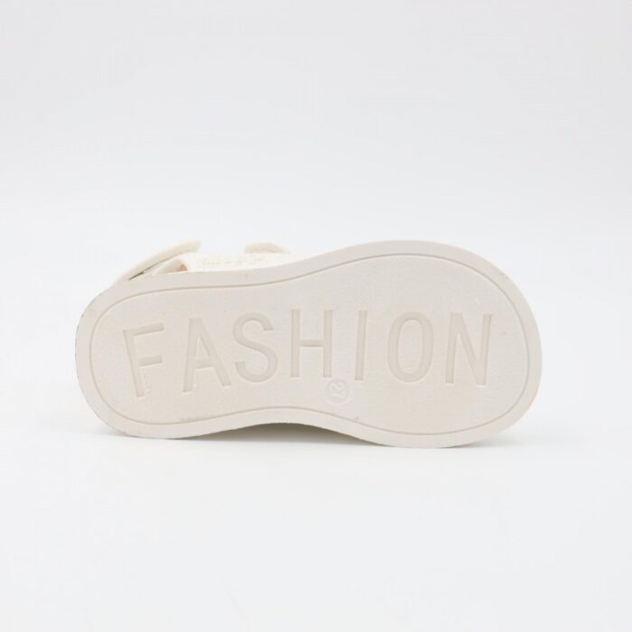 ⁦صندل بناتي بشريط لاصق للاطفال لون أبيض⁩ - الصورة ⁦6⁩