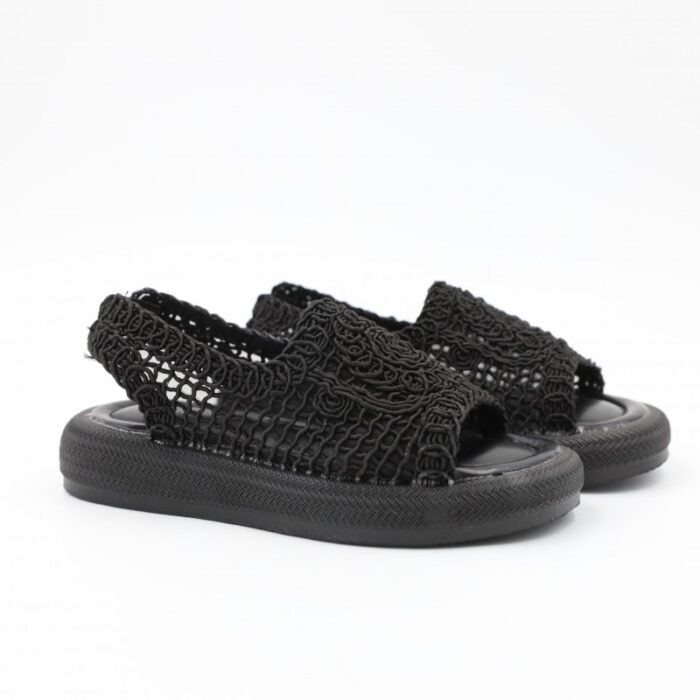 ⁦صندل بناتي لون أسود⁩ - الصورة ⁦7⁩