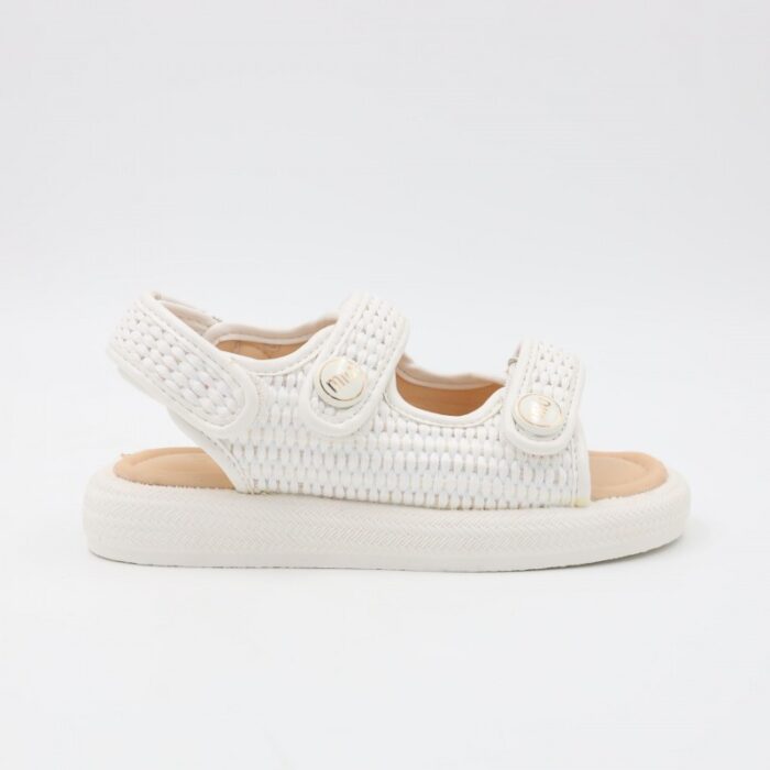 ⁦صندل بناتي للاطفال لون أبيض⁩ - الصورة ⁦2⁩