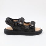 ⁦صندل بناتي للاطفال لون أسود⁩ - الصورة ⁦2⁩