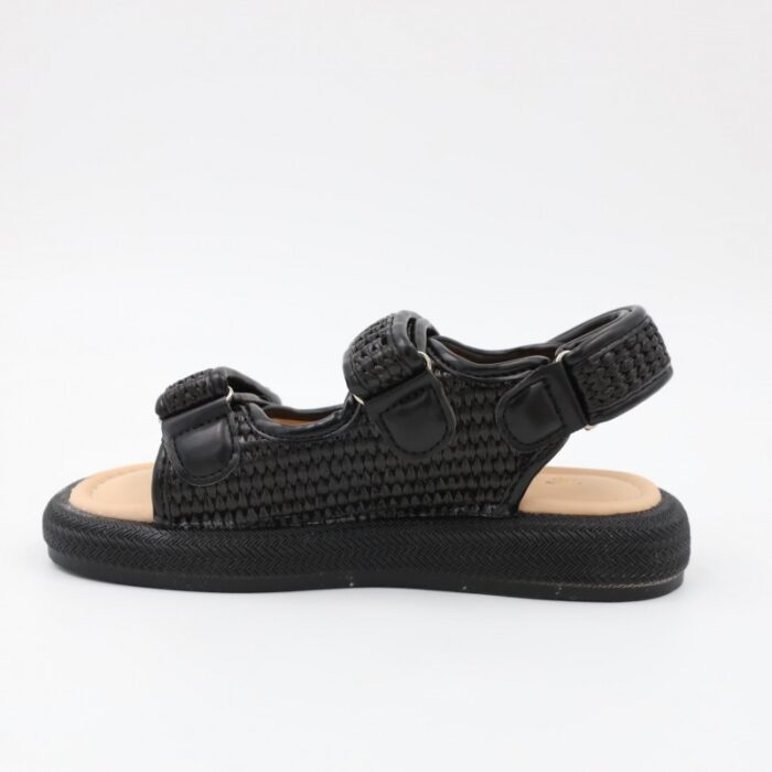 ⁦صندل بناتي للاطفال لون أسود⁩ - الصورة ⁦3⁩