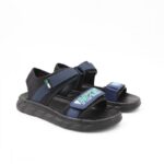 صندل اطفال ولادي مع لاصق لون كحلي واسود