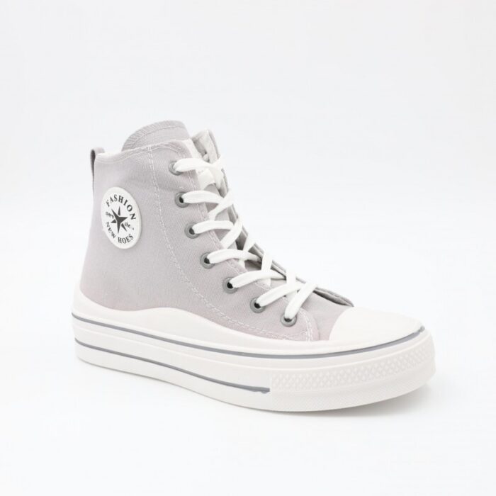 ⁦حذاء كاجوال ساق طويل ستاتي لون سكني وأبيض⁩ - الصورة ⁦2⁩