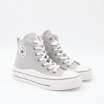 ⁦حذاء كاجوال ساق طويل ستاتي لون سكني وأبيض⁩ - الصورة ⁦6⁩