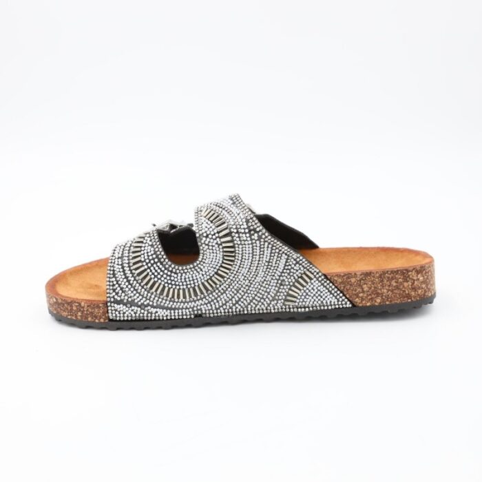 ⁦شبشب ستاتي مزخرف للنساء لون أبيض⁩ - الصورة ⁦3⁩