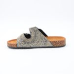 ⁦شبشب ستاتي مزخرف للنساء لون فضي وبيج⁩ - الصورة ⁦4⁩