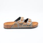 ⁦شبشب ستاتي مزخرف للنساء لون فضي وكاكي⁩ - الصورة ⁦3⁩