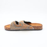 ⁦شبشب ستاتي مزخرف للنساء لون فضي وكاكي⁩ - الصورة ⁦4⁩