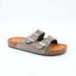 ⁦شبشب ستاتي مزخرف للنساء لون فضي وذهبي⁩ - الصورة ⁦2⁩