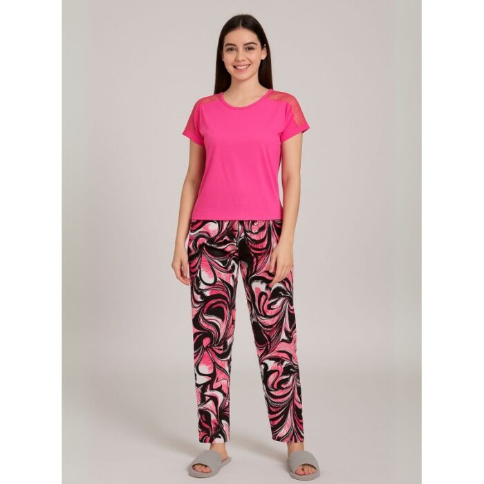 103385877_686a5aab7a6fa بيجامة للنساء لون زهري وفوشي - الصورة 1