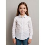 ⁦قميص أبيض سادة للنساء⁩ - الصورة ⁦2⁩