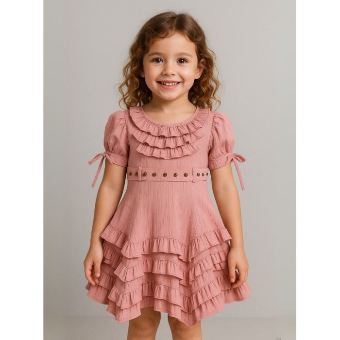 ⁦فستان بناتي لون زهري⁩ - الصورة ⁦1⁩