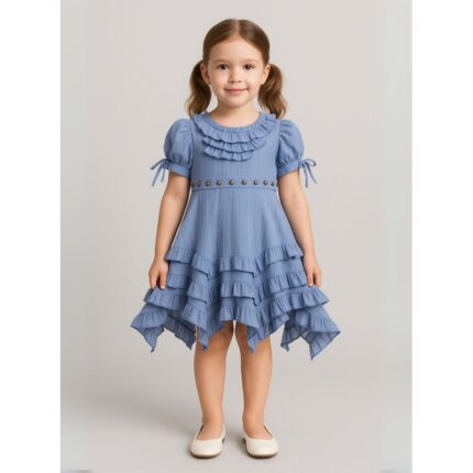 فستان بناتي لون أزرق