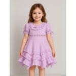 فستان بناتي لون بنفسجي
