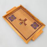 صينية غزة تطريز على الخشب حجم 37*22.5 سم